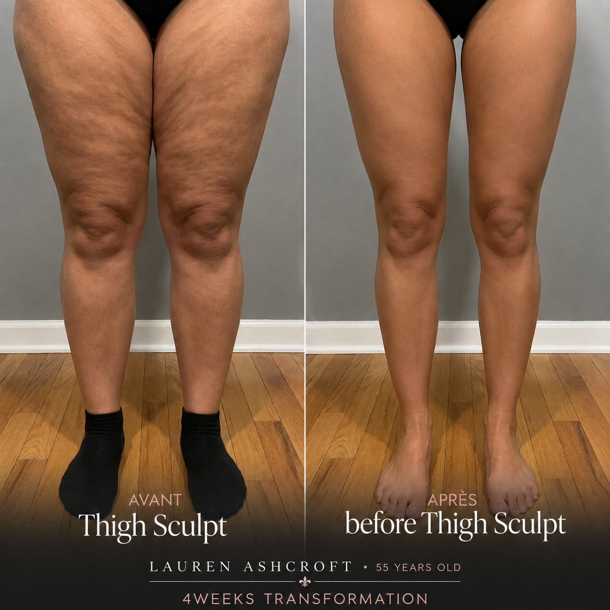 Thigh Sculpt before and after
