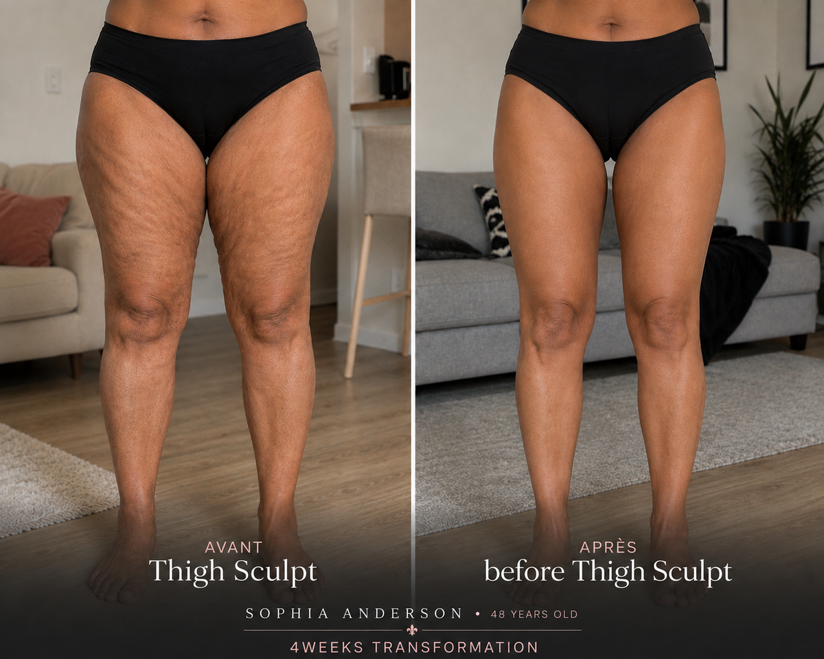 Thigh Sculpt before and after